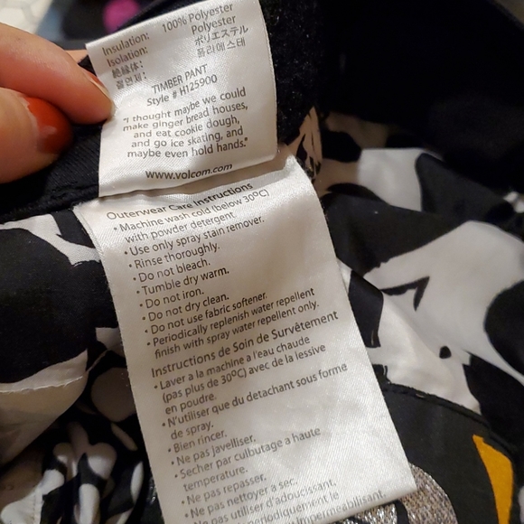 Ladies Volcom Insulated Ski/Snow Pants Black XS - Picture 14 of 16